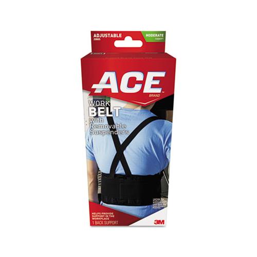 Work Belt With Removable Suspenders, One-size Adjustable, Black