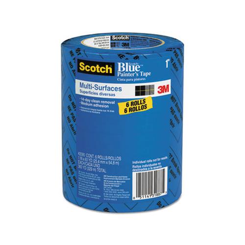 Original Multi-surface Painter's Tape, 3" Core, 0.94" X 60 Yds, Blue, 6-pack