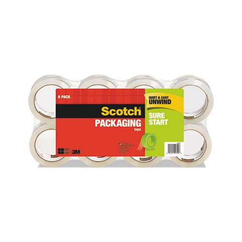 Sure Start Packaging Tape, 3" Core, 1.88" X 54.6 Yds, Clear, 8-pack