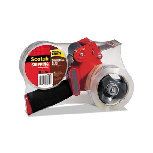Packaging Tape Dispenser With 2 Rolls Of Tape, 1.88" X 54.6yds