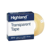 Transparent Tape, 1" Core, 0.75" X 36 Yds, Clear