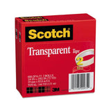 Transparent Tape, 3" Core, 0.75" X 72 Yds, Transparent, 2-pack