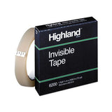 Invisible Permanent Mending Tape, 3" Core, 0.75" X 72 Yds, Clear