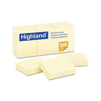 Self-stick Notes, 1.38 X 1.88, Yellow, 100 Notes-pad, 12 Pads-pack