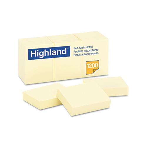 Self-stick Notes, 1.38 X 1.88, Yellow, 100 Notes-pad, 12 Pads-pack