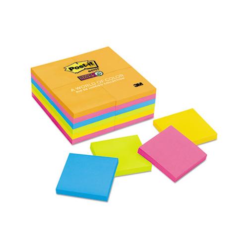 Pads In Rio De Janeiro Colors, 3 X 3, 90-sheet Pads, 24-pack