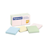 Self-stick Notes, 3 X 3, Assorted Pastel, 100-sheet, 12-pack