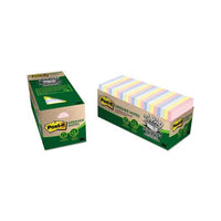 Recycled Note Pad Cabinet Pack, 3 X 3, Assorted Helsinki Colors, 75-sheet, 24-pk