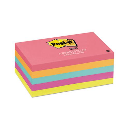 Original Pads In Cape Town Colors, 3 X 5, 100-sheet, 5-pack