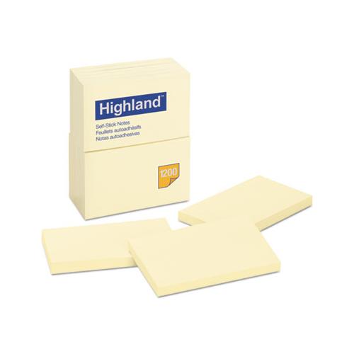 Self-stick Notes, 3 X 5, Yellow, 100-sheet, 12-pack