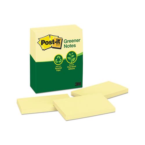 Recycled Note Pads, 3 X 5, Canary Yellow, 100-sheet, 12-pack