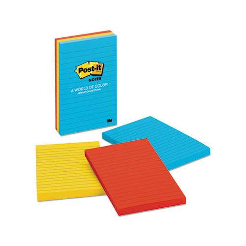 Original Pads In Jaipur Colors, Lined, 4 X 6, 100-sheet, 3-pack