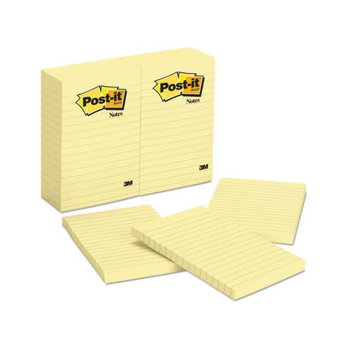 Original Pads In Canary Yellow, Lined, 4 X 6, 100-sheet, 12-pack