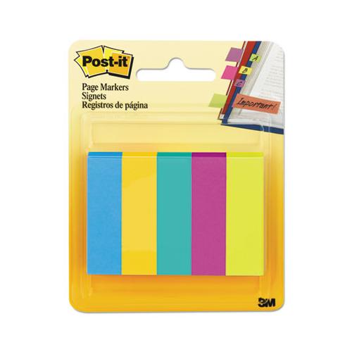 Page Flag Markers, Assorted Colors,100 Flags-pad, 5 Pads-pack