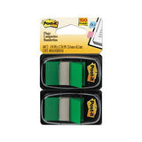 Standard Page Flags In Dispenser, Green, 100 Flags-dispenser