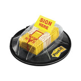 Page Flags In Dispenser, "sign Here", Yellow, 200 Flags-dispenser