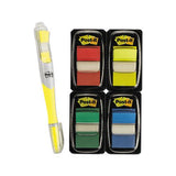 Page Flag Value Pack, Assorted, 200 1" Flags + Highlighter With 50 1-2" Flags