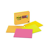 Super Sticky Meeting Notes In Rio De Janeiro Colors, 8 X 6, 45-sheet, 4-pack