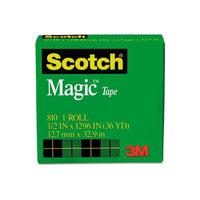 Magic Tape Refill, 1" Core, 0.5" X 36 Yds, Clear