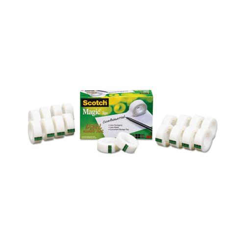 Magic Tape Cabinet Pack, 1" Core, 0.75" X 83.33 Ft, Clear, 18-pack