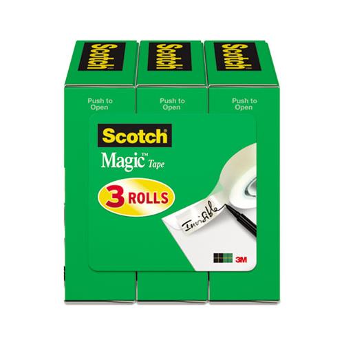 Magic Tape Refill, 1" Core, 0.75" X 83.33 Ft, Clear, 3-pack