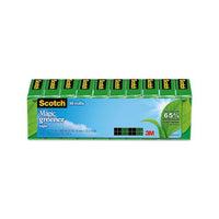Magic Greener Tape, 1" Core, 0.75" X 75 Ft, Clear, 10-pack