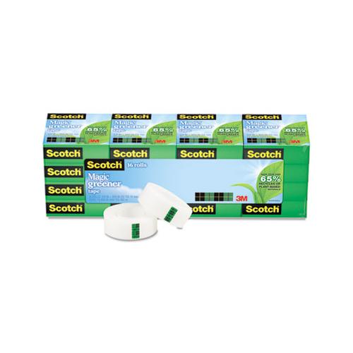 Magic Greener Tape, 1" Core, 0.75" X 75 Ft, Clear, 16-pack