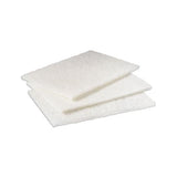 Light Duty Cleansing Pad, 6" X 9", White, 20-pack, 3 Packs-carton