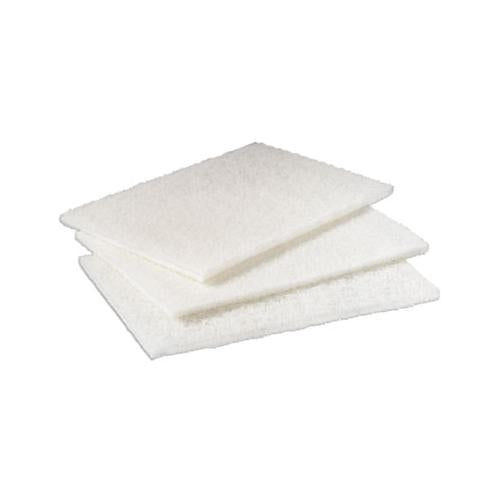 Light Duty Cleansing Pad, 6" X 9", White, 20-pack, 3 Packs-carton