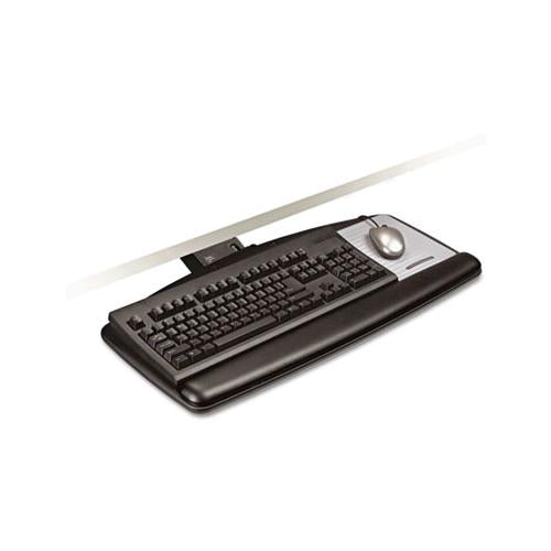 Sit-stand Easy Adjust Keyboard Tray, Standard Platform, 25.5w X 12d, Black