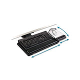 Knob Adjust Keyboard Tray With Highly Adjustable Platform, Black