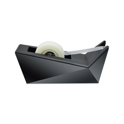 Facet Design One-handed Dispenser, With 3-4 X 350 Tape Roll, 1" Core, Black