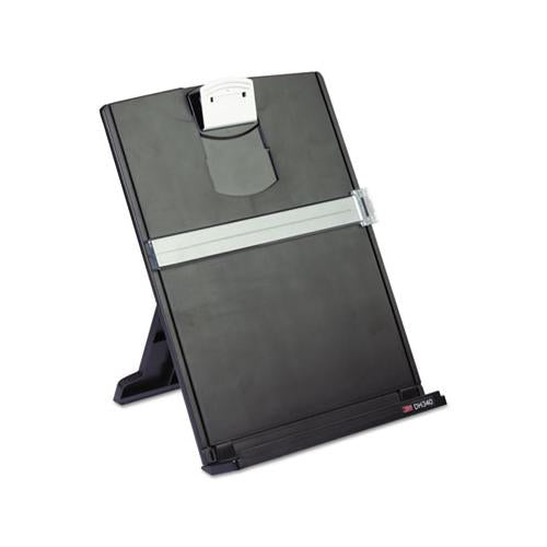 Fold-flat Freestanding Desktop Copyholder, Plastic, 150 Sheet Capacity, Black