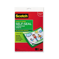 Self-sealing Laminating Sheets, 6 Mil, 9.06" X 11.63", Gloss Clear, 10-pack