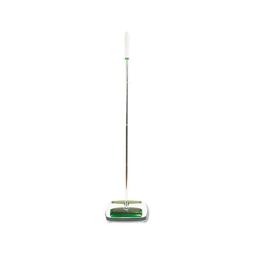 Quick Floor Sweeper, Rubber Bristles, 42" Aluminum Handle, White