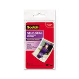 Self-sealing Laminating Pouches, 9.5 Mil, 2.81" X 3.75", Gloss Clear, 5-pack