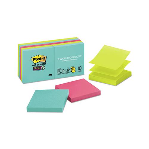 Pop-up 3 X 3 Note Refill, Miami, 90 Notes-pad, 10 Pads-pack
