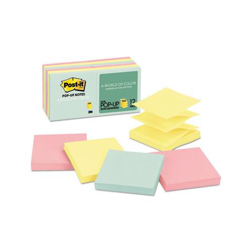 Original Pop-up Refill, 3 X 3, Assorted Marseille Colors, 100-sheet, 12-pack