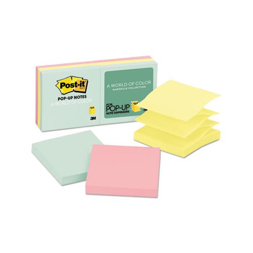 Original Pop-up Refill, 3 X 3, Assorted Marseille Colors, 100-sheet, 6-pack