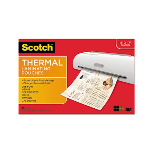 Laminating Pouches, 3 Mil, 11.5" X 17.5", Gloss Clear, 25-pack