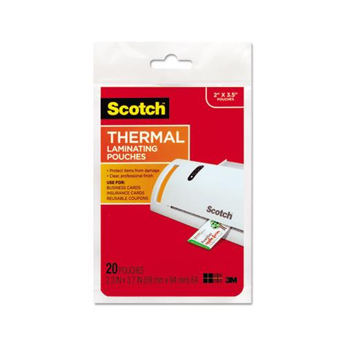 Laminating Pouches, 5 Mil, 3.75" X 2.38", Gloss Clear, 20-pack