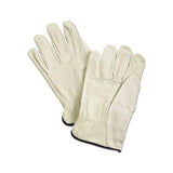 Unlined Pigskin Driver Gloves, Cream, X-large, 12 Pair