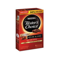 Taster's Choice House Blend Instant Coffee, 0.1oz Stick, 6-box, 12box-carton