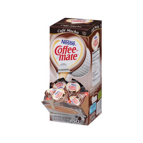 Liquid Coffee Creamer, Cafe Mocha, 0.38 Oz Mini Cups, 50-box, 4 Boxes-carton, 200 Total-carton