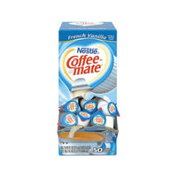 Liquid Coffee Creamer, French Vanilla, 0.38 Oz Mini Cups, 50-box