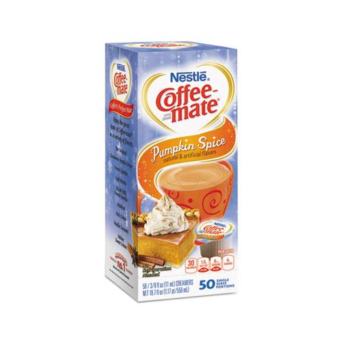 Liquid Coffee Creamer, Pumpkin Spice, 0.38 Oz Mini Cups, 50-box, 4 Boxes-carton, 200 Total-carton