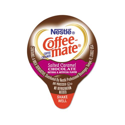 Liquid Coffee Creamer, Salted Caramel Chocolate, 0.38 Oz Mini Cups, 50-box