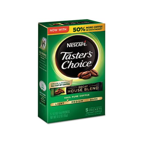 Taster's Choice Decaf House Blend Instant Coffee, 0.1oz Stick, 5-box, 12 Bx-ctn