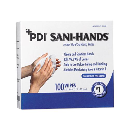 Pdi Sani-hands Instant Hand Sanitizing Wipes, 8 X 5, 1000 Per Carton