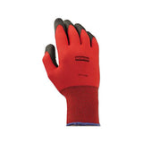 Northflex Red Foamed Pvc Gloves, Red-black, Size 9-l, 12 Pairs